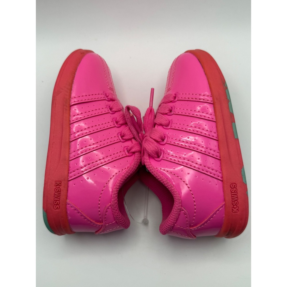 K-Swiss Classic VN Hot Pink Patent Leather Infant Sneakers‎ 23643-684-M Size 7